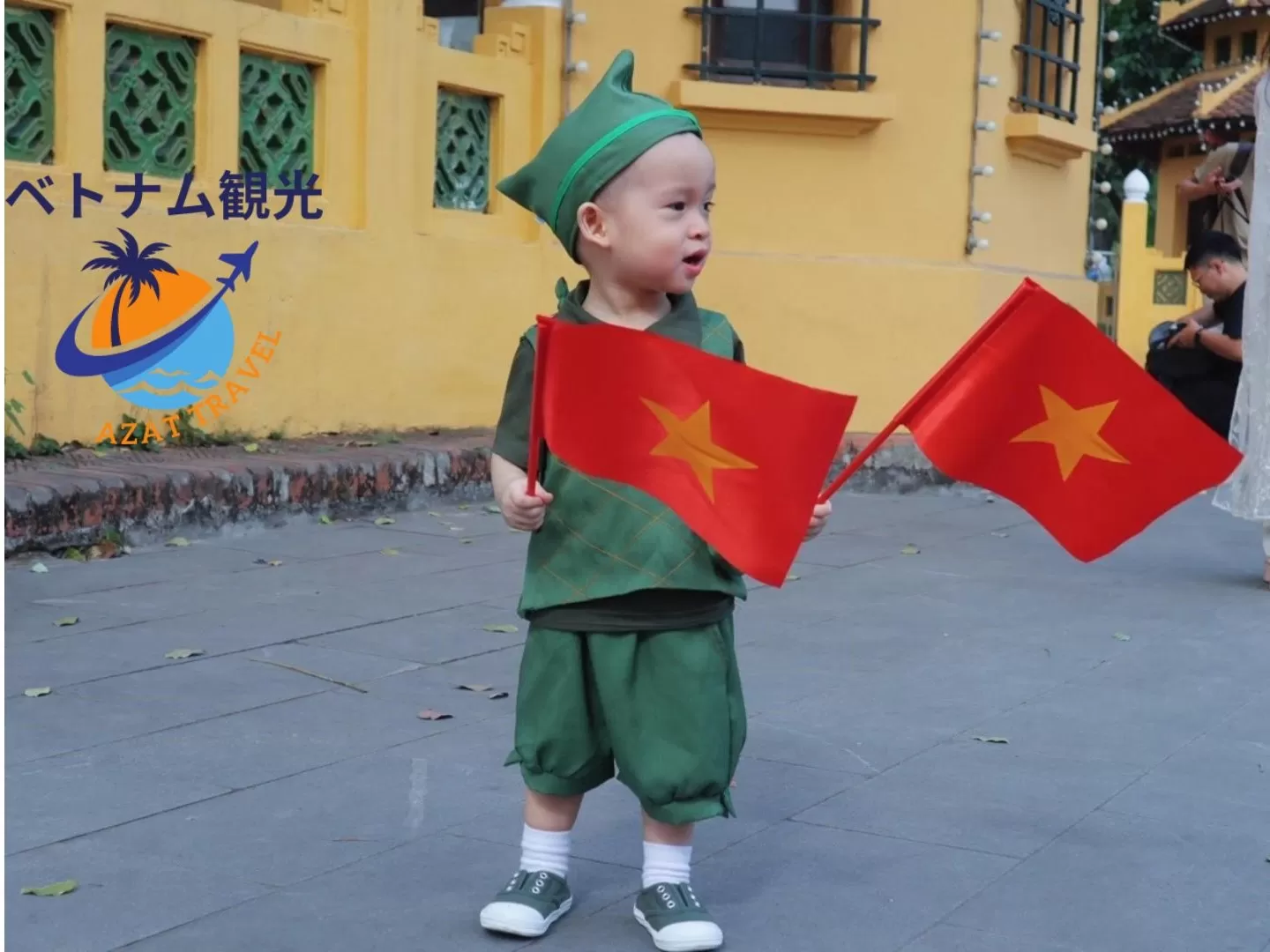 4月30日～5月1日の運動に反応するベトナムの人々     ハノイを満喫中。旧市街を観光、世界遺産を訪ねる 　ハノイに中古時代の遺跡な観光地